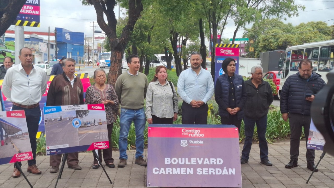 Adán Domínguez entrega el Bulevar Carmen Serdán