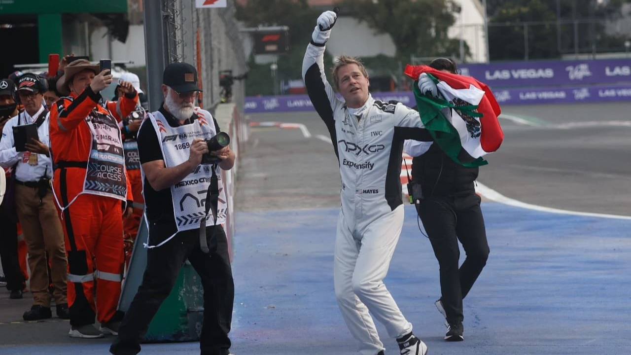 Brad Pitt causa sensación en Gran Premio de México