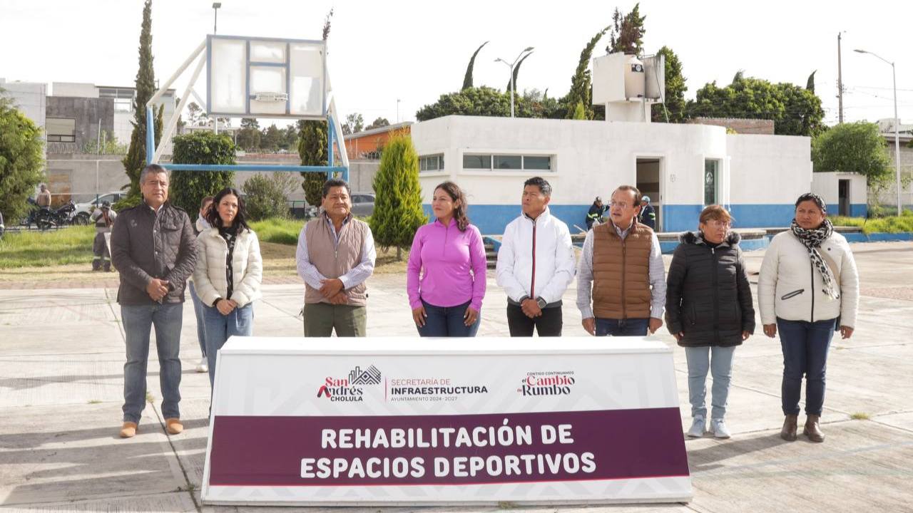 Inicia Cuautle rehabilitación de áreas deportivas en San Andrés Cholula