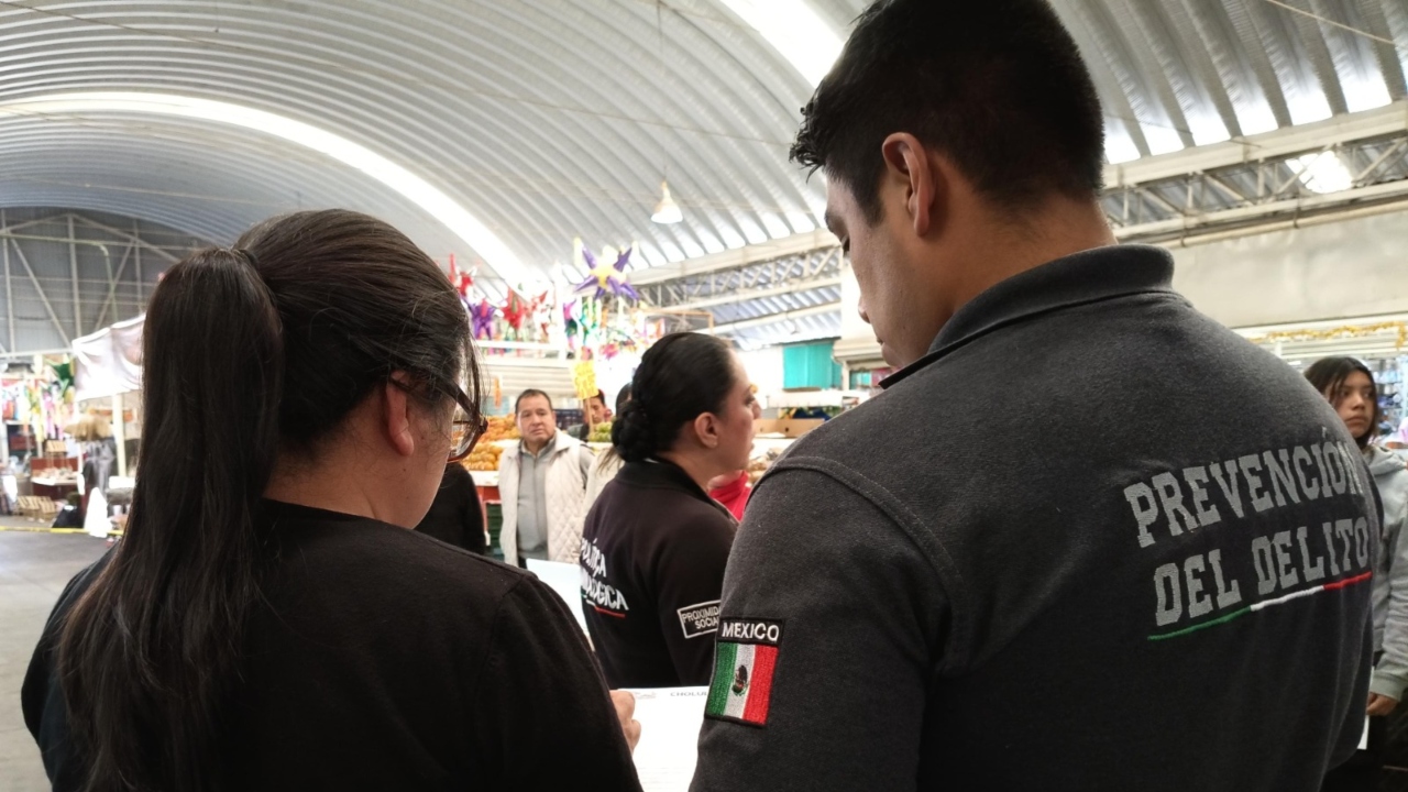 SSC Cholula fortalece prevención con locatarios