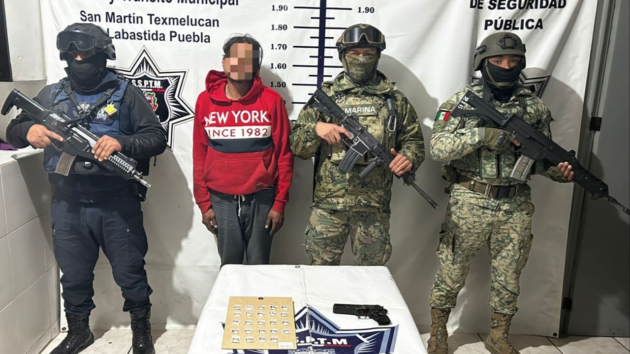 Detienen a sujeto por delitos contra la salud en Texmelucan