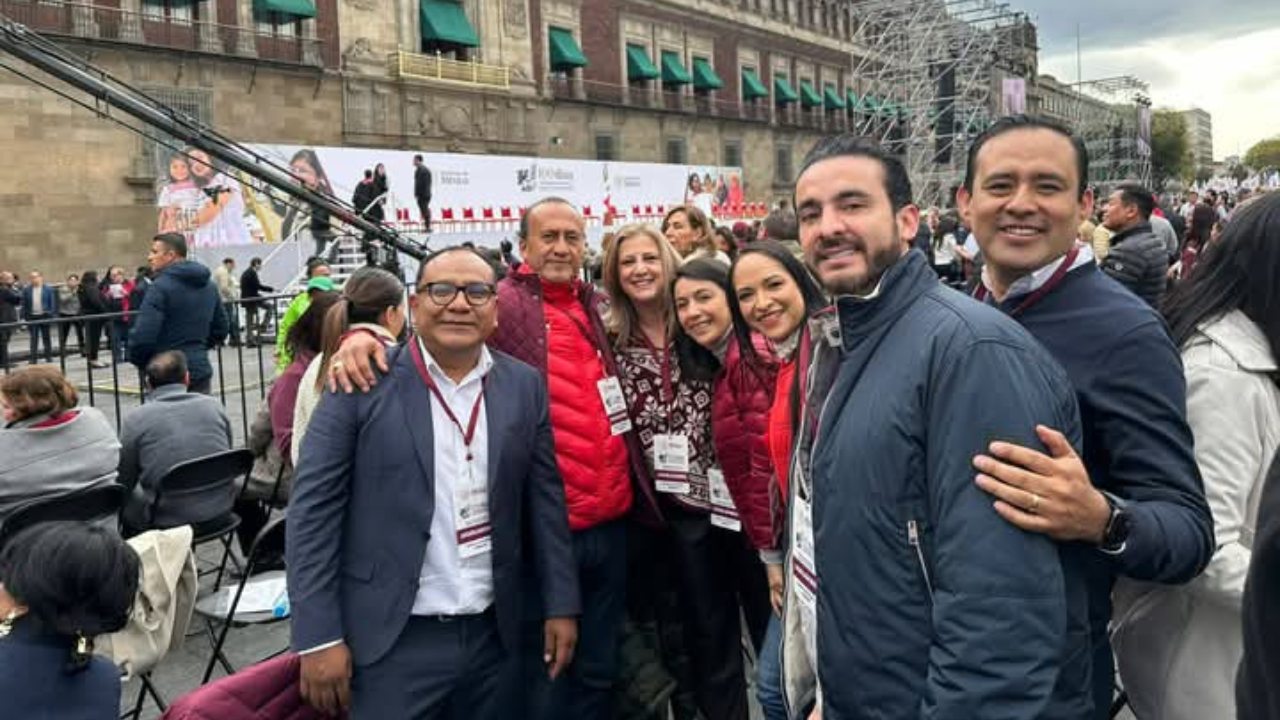 Diputados poblanos presentes en informe de Sheinbaum