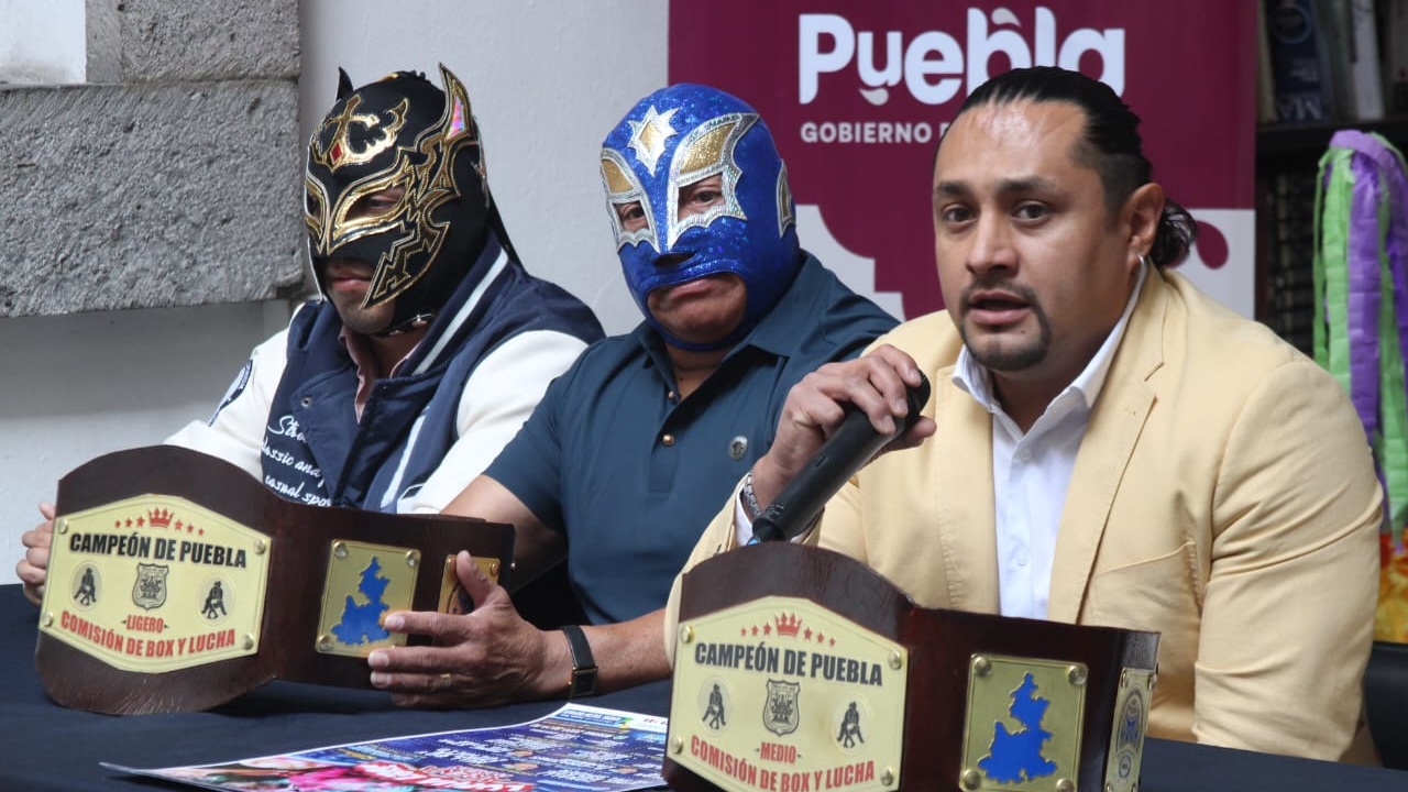 Anuncian cartelera del Campeonato de Puebla de Lucha Libre