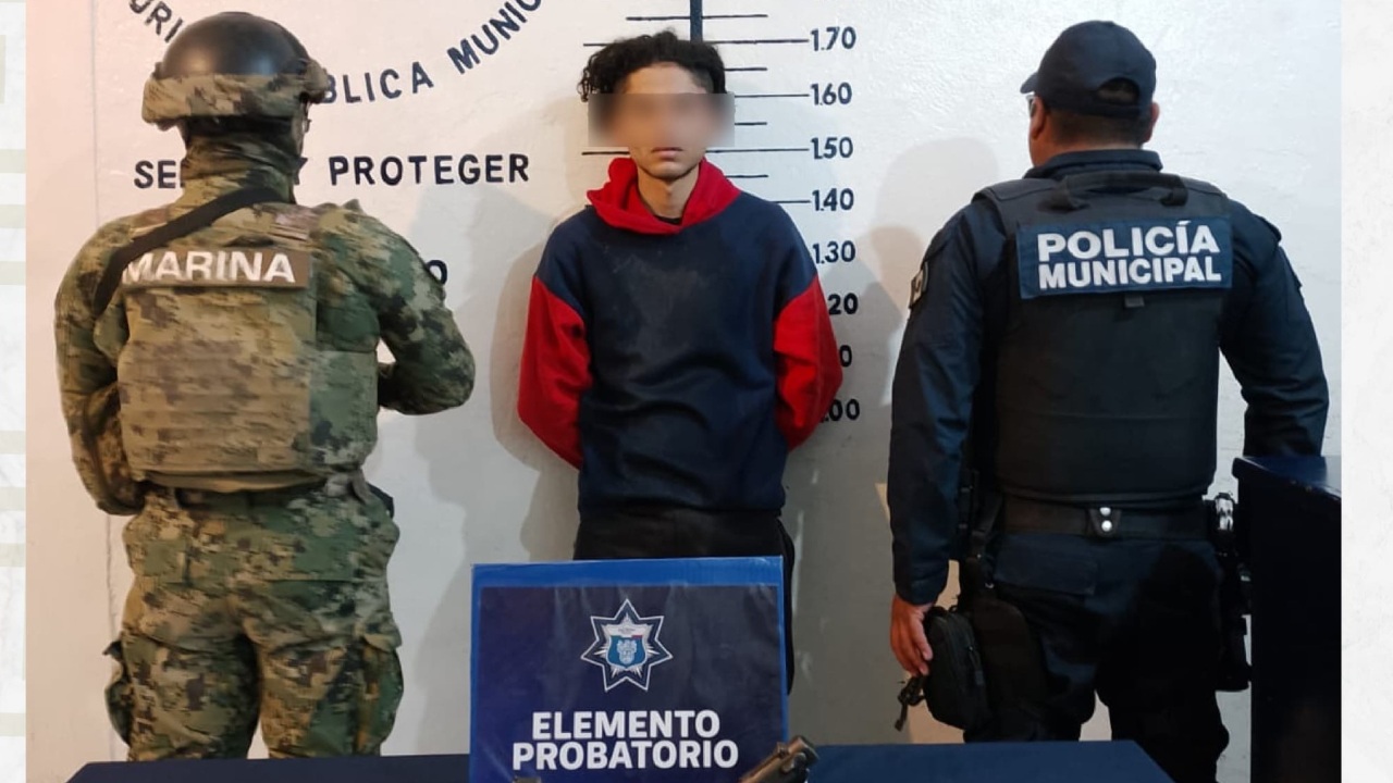 Detienen a joven por portar arma ilegal en Cholula
