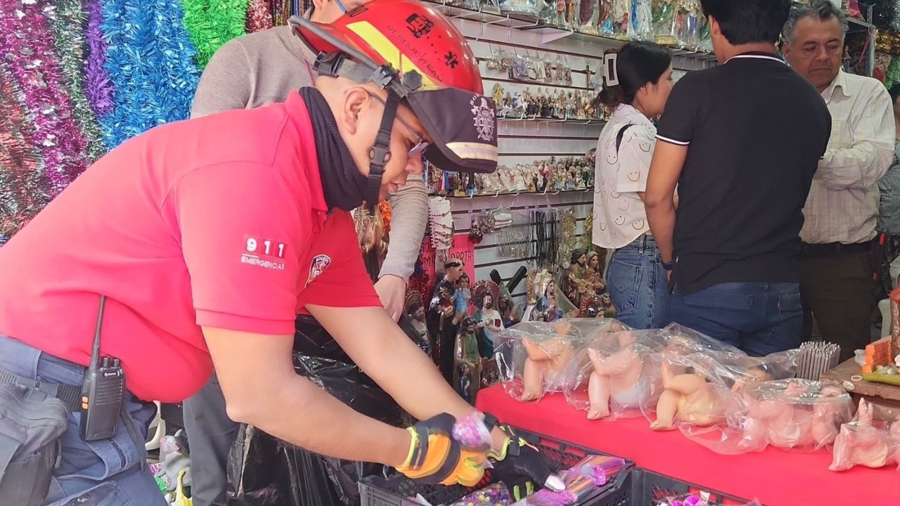 Autoridades de Tehuacán inhiben uso y venta de pirotecnia