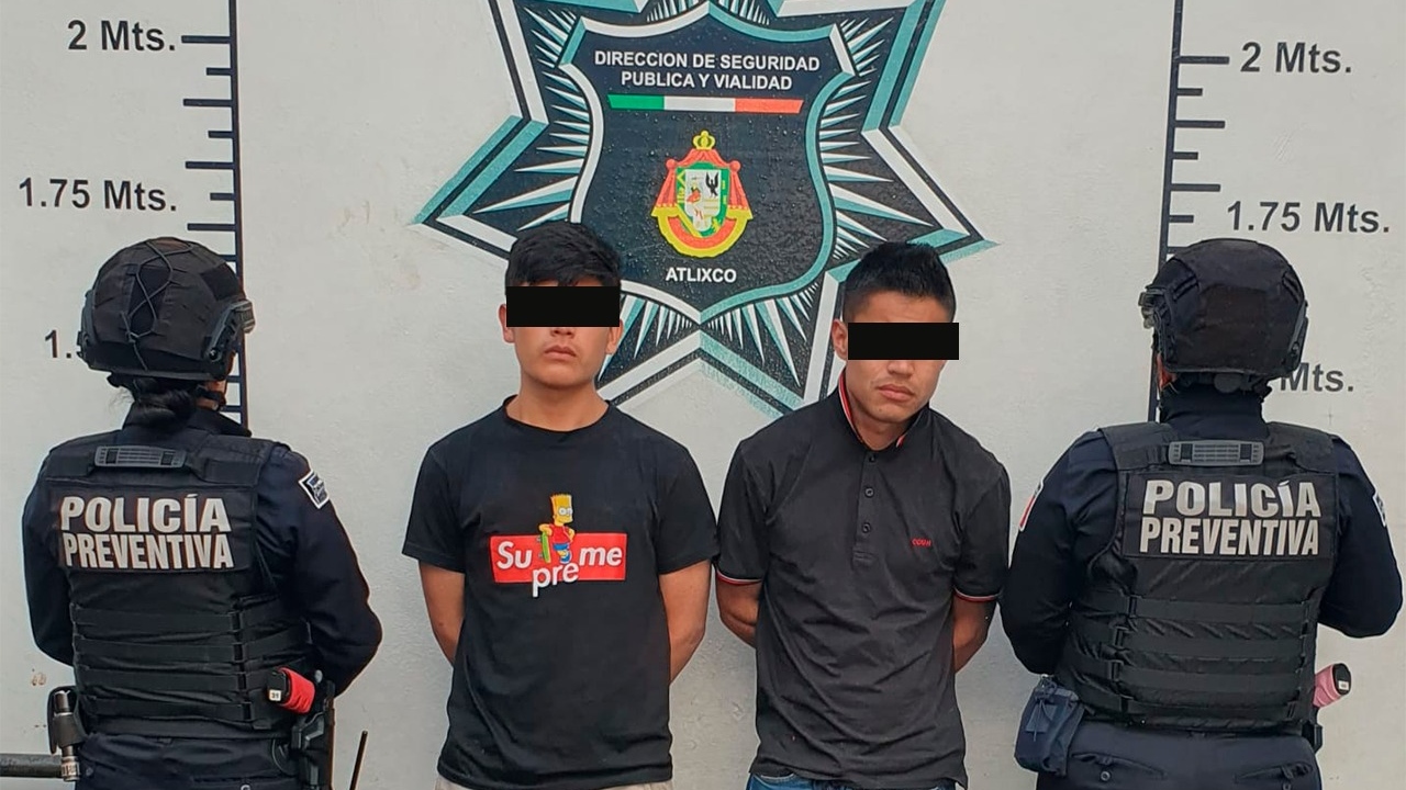 Atrapan en Atlixco a dos sujetos por intento de robo