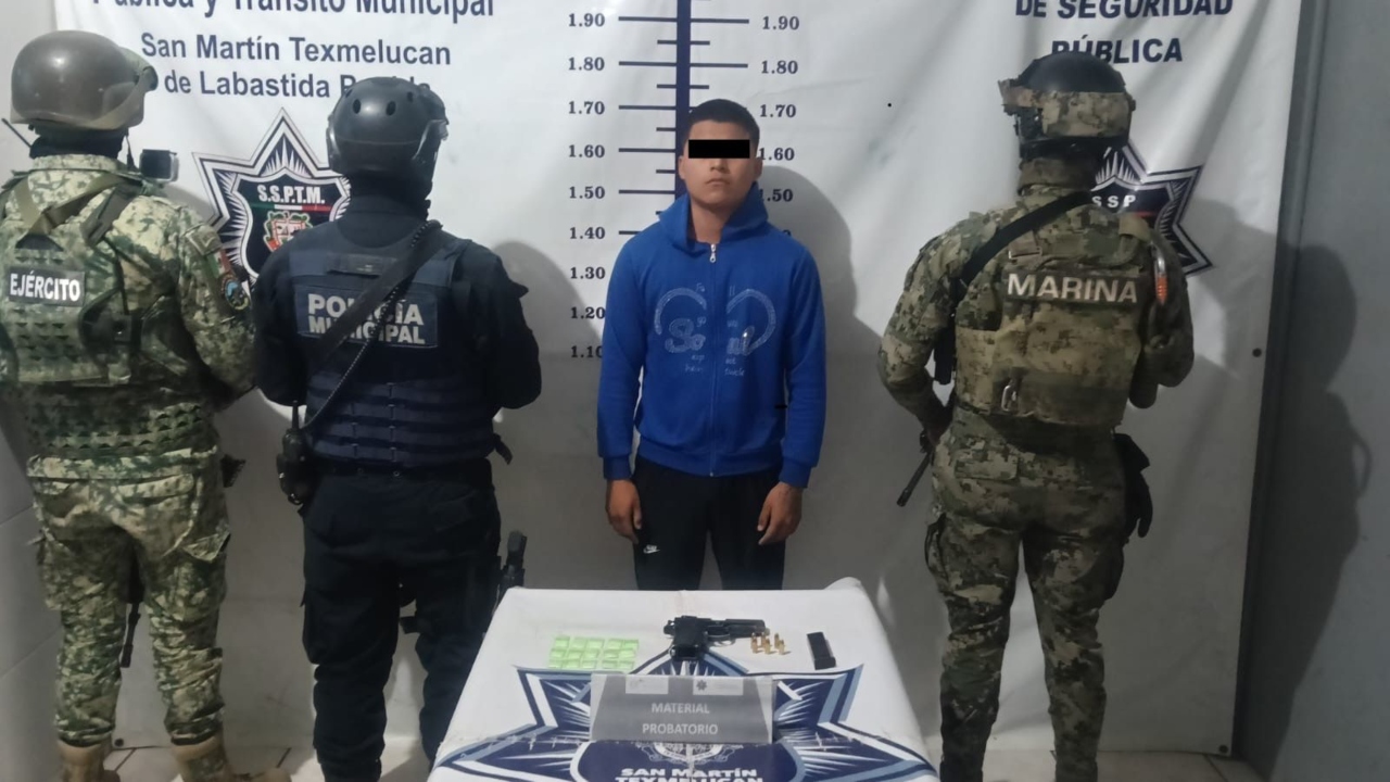 Atrapan en Texmelucan a posible líder de banda delictiva