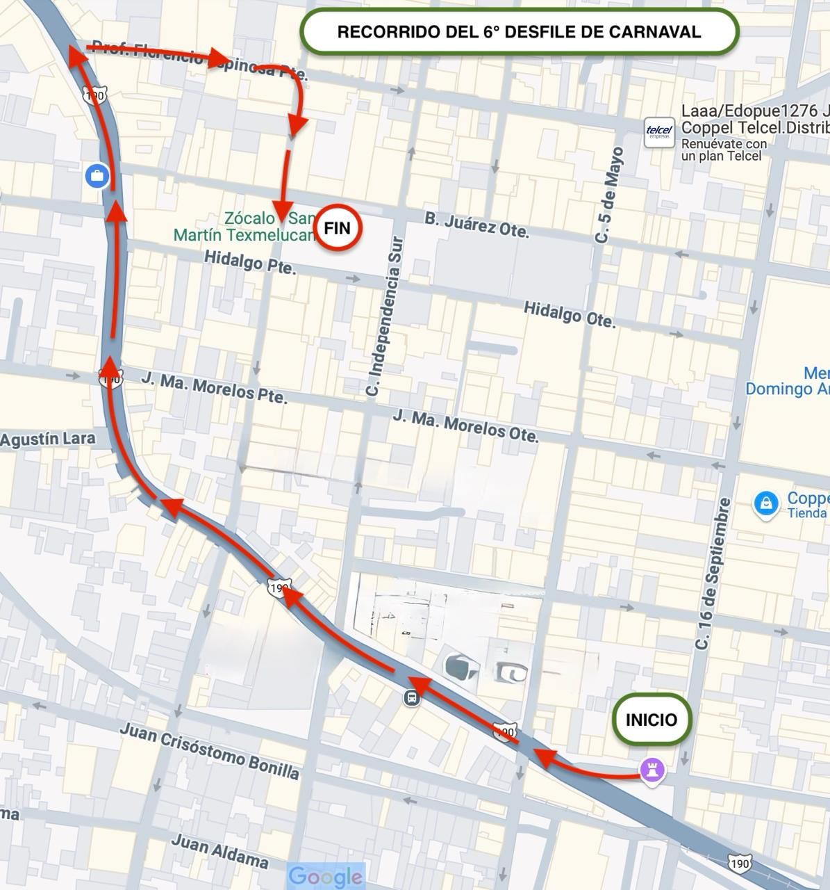 Cierres viales en Texmelucan por el Desfile de Carnaval este domingo