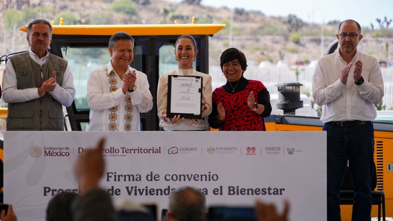Arranca Sheinbaum construcción de viviendas en Hidalgo