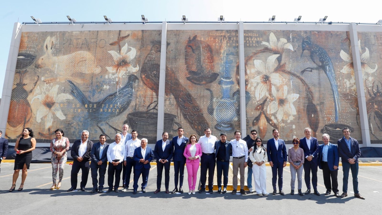 Con mural monumental \"Polinización\", promueven sentido de comunidad
