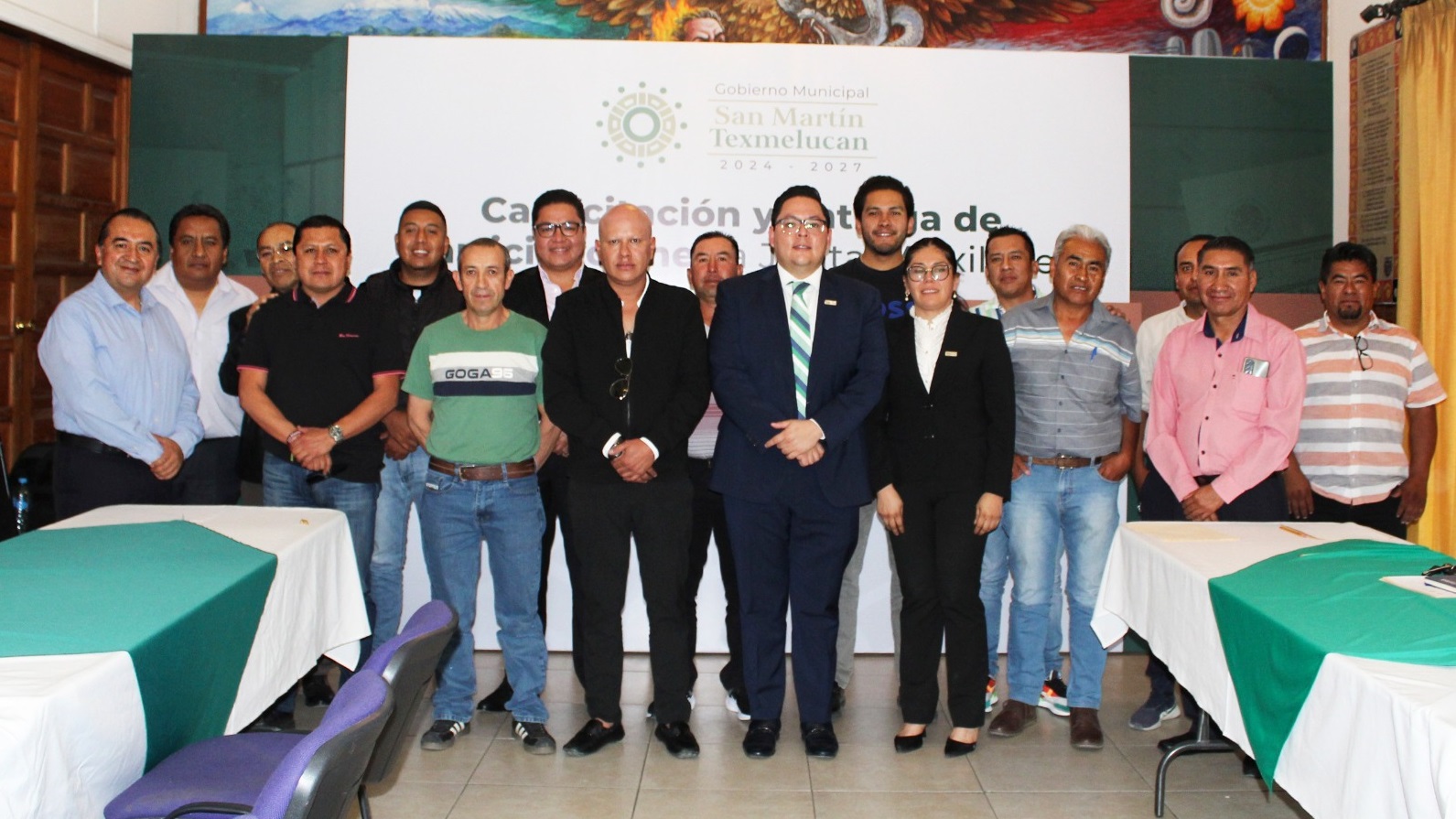 Tesorería y Gobernación de Texmelucan entregan participaciones y capacitan a auxiliares