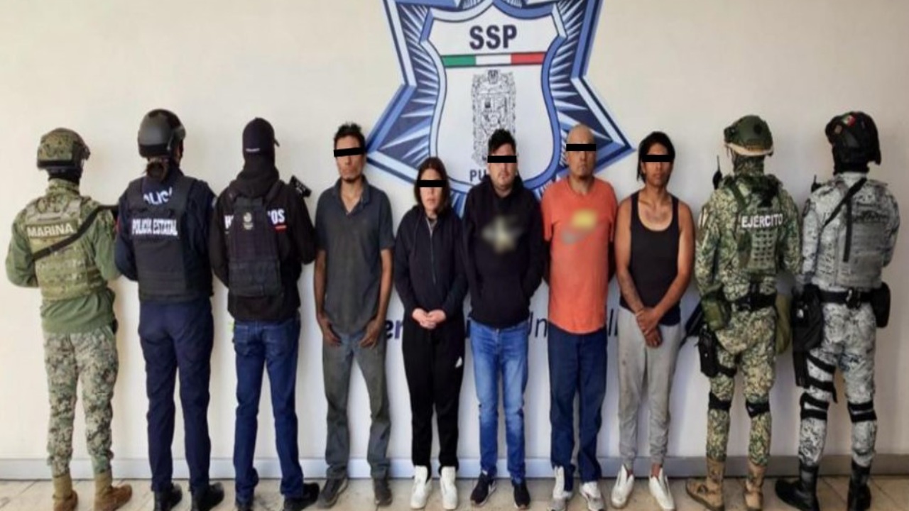 Fuerzas de seguridad capturan a nueve integrantes de banda criminal en Puebla
