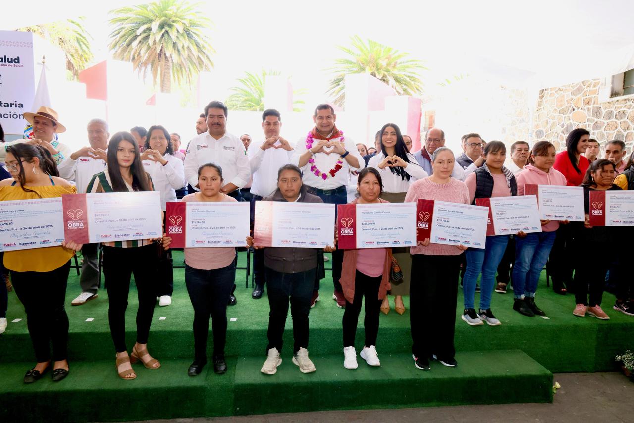 El Gobierno de Puebla impulsa bienestar y desarrollo en Oriental con entrega de apoyos comunitarios