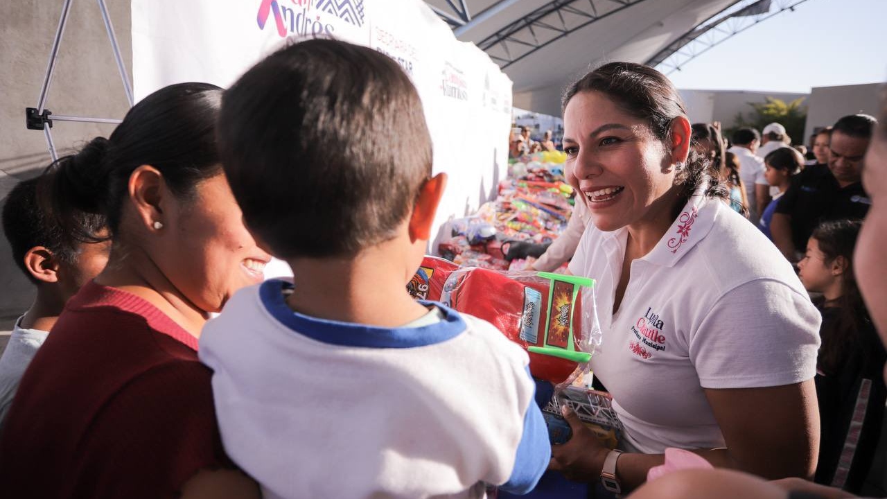 Alcaldesa entrega alegría a las y los niños de San Andrés Cholula
