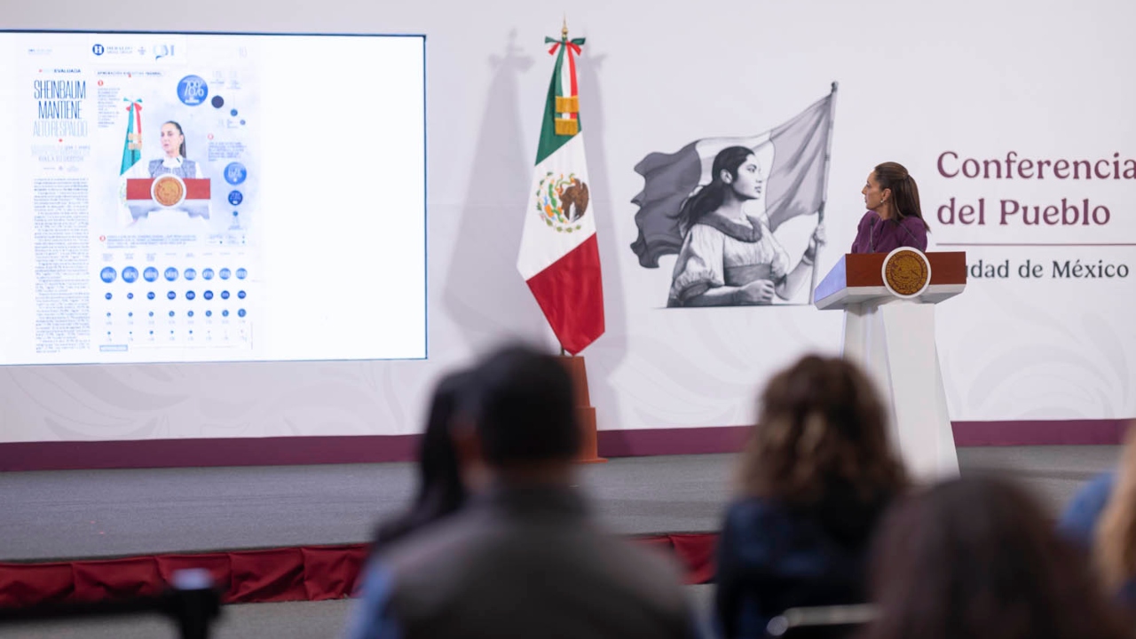 Agradece presidenta aval ciudadano del 78% en sondeo