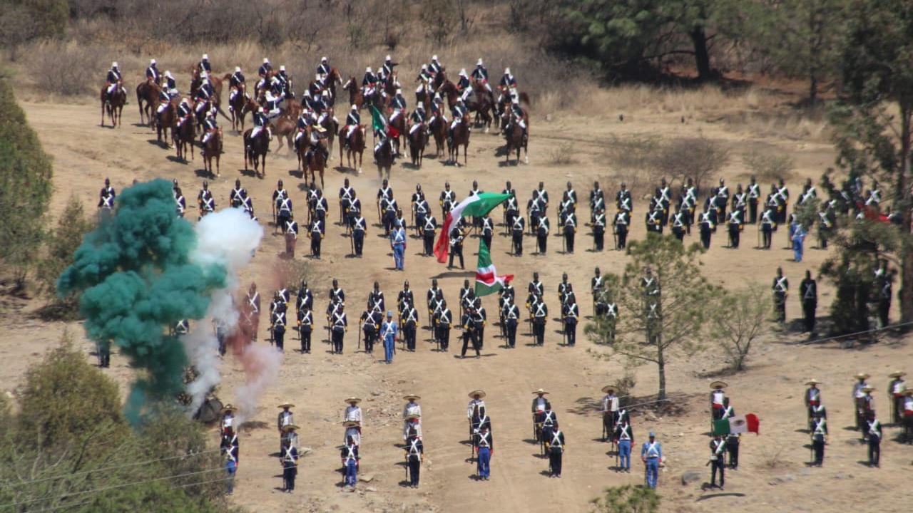 Con escenificación, Puebla honra legado de la Batalla del 5 Mayo