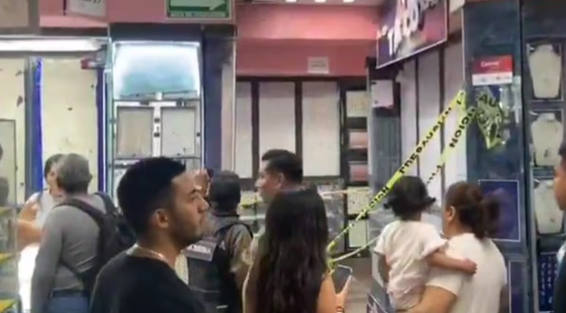 Violento atraco en joyería del Centro Histórico de Puebla deja 400 mil pesos en pérdidas
