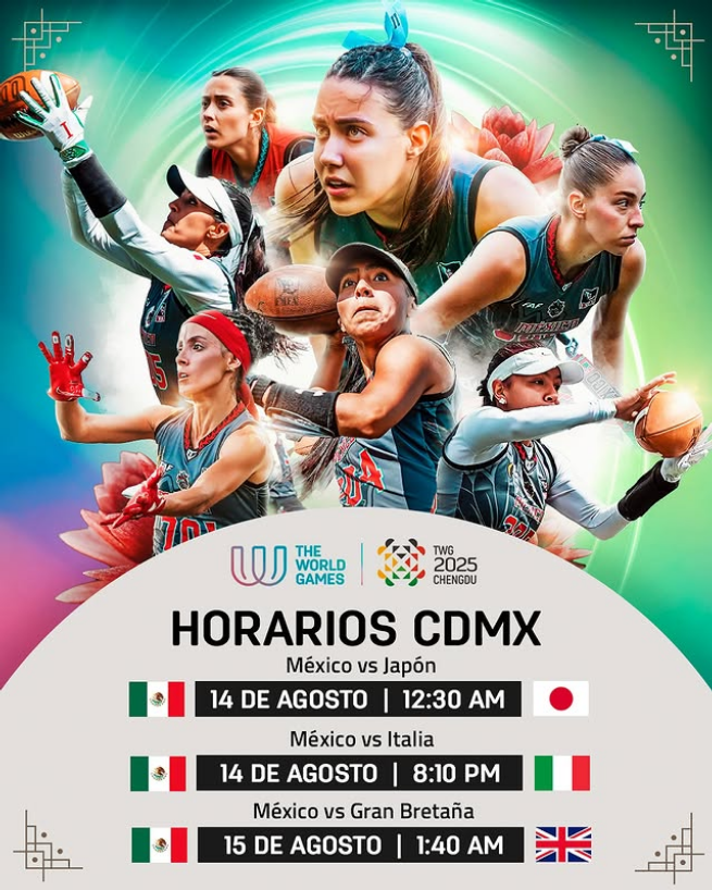 Selección femenil de flag football México lista para defender título en World Games 2025