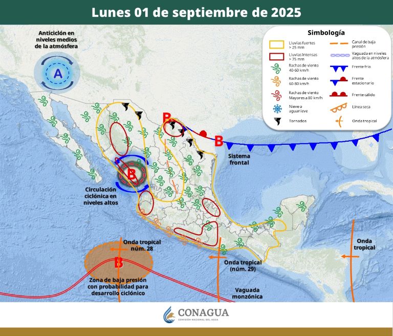 Primer frente frío provocará lluvias intensas y bajas temperaturas en Puebla