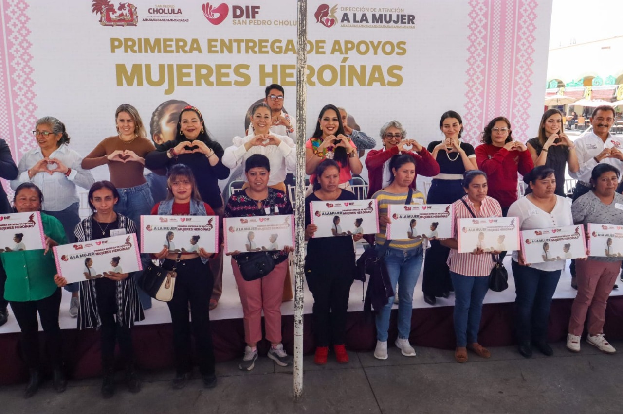 Tonantzin Fernández impulsa el programa “Mujeres Heroínas” para apoyar a madres jefas de familia en San Pedro Cholula