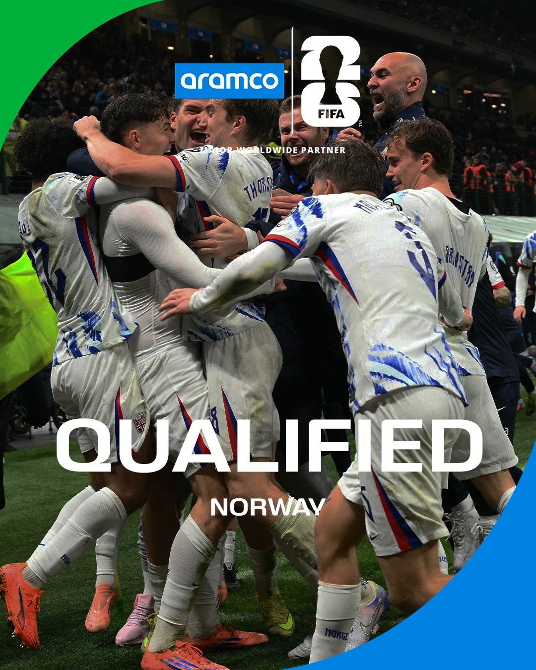 Haaland liquida a Italia y Noruega clasifica al Mundial 2026; la Azzurra va al repechaje