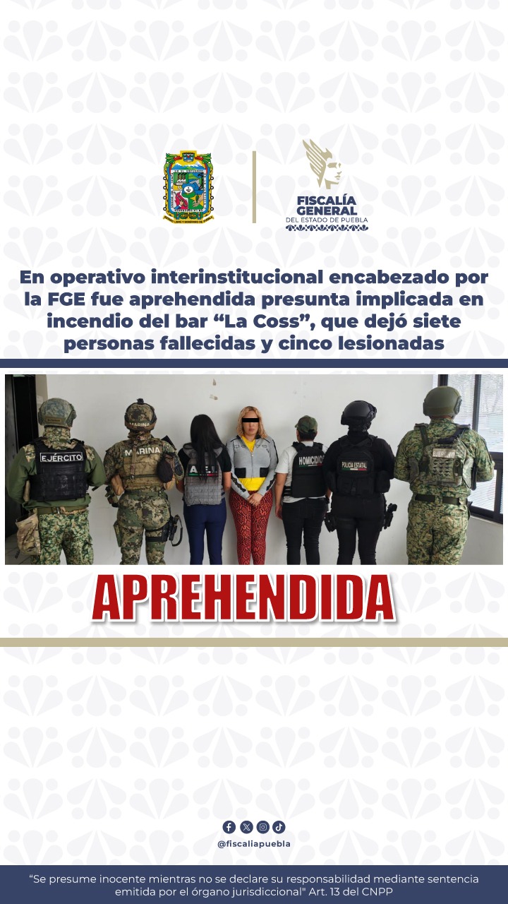 Detienen a tercera persona ligada al ataque del bar Lacoss; la identifican como Isabel “N”
