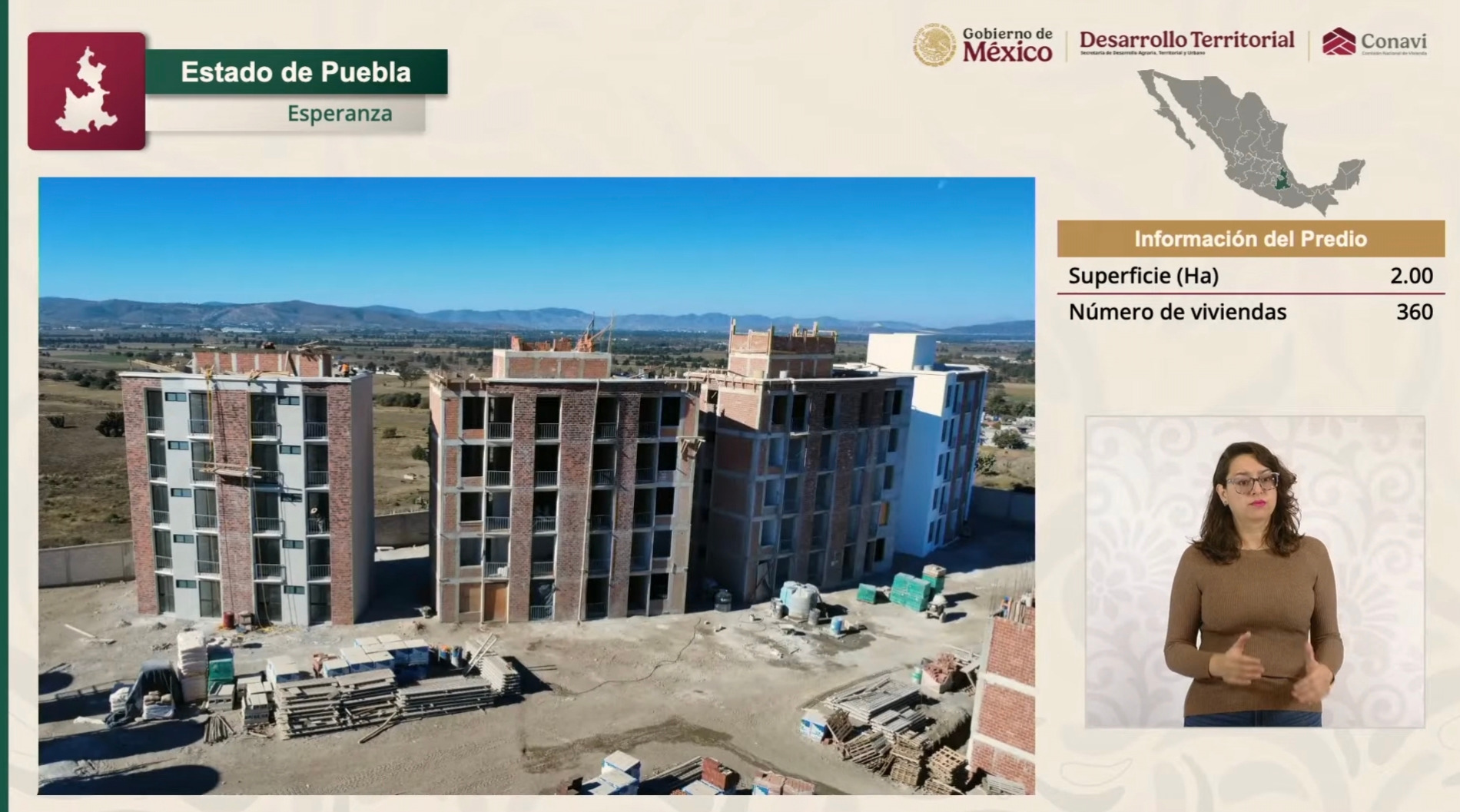 Conavi construye más de 4 mil 400 viviendas en Puebla con el programa Vivienda para el Bienestar