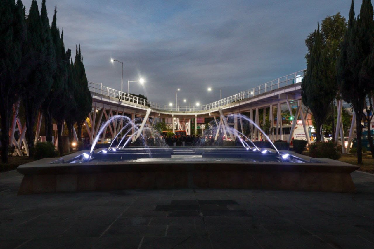Puebla Brilla: Gobierno de la Ciudad rehabilita la fuente Hermanos Serdán
