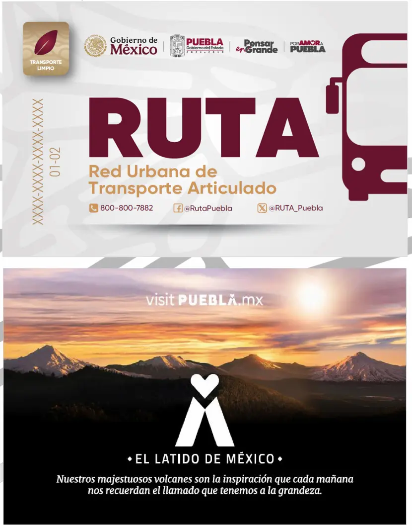 Renovación en RUTA Puebla: llegarán 550 mil nuevas tarjetas con nuevo diseño y tecnología