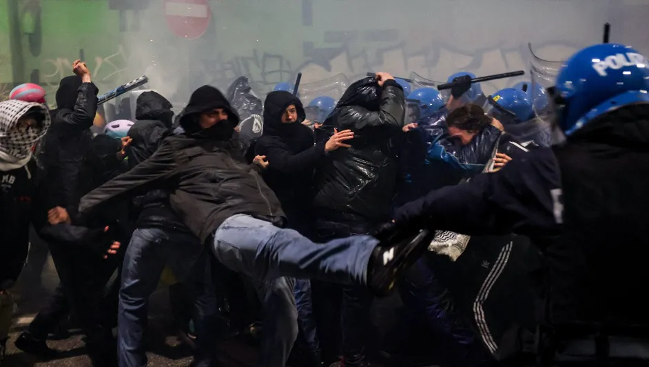 Protestas contra los Juegos Olímpicos 2026 en Milán terminan en enfrentamientos y alertas de sabotaje