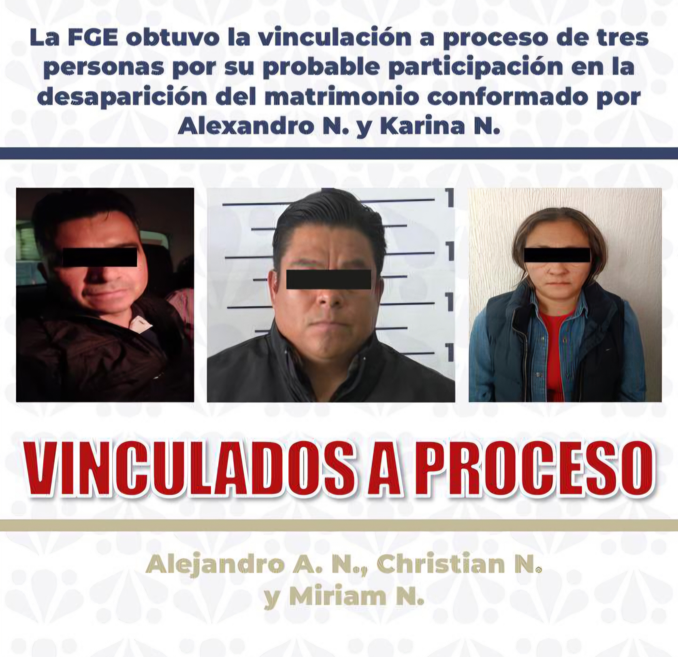 Puebla vincula a proceso a tres por homicidio del matrimonio Tello Ruiz; en Tlaxcala ya habían procesado a dos