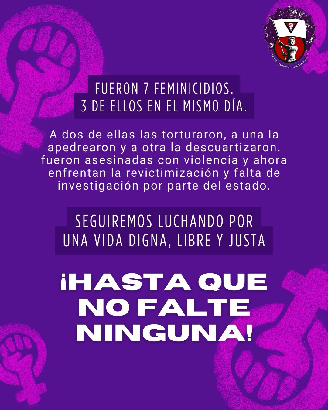 Frente Feminista Radical documenta 7 probables feminicidios en Puebla en el primer bimestre del 2026