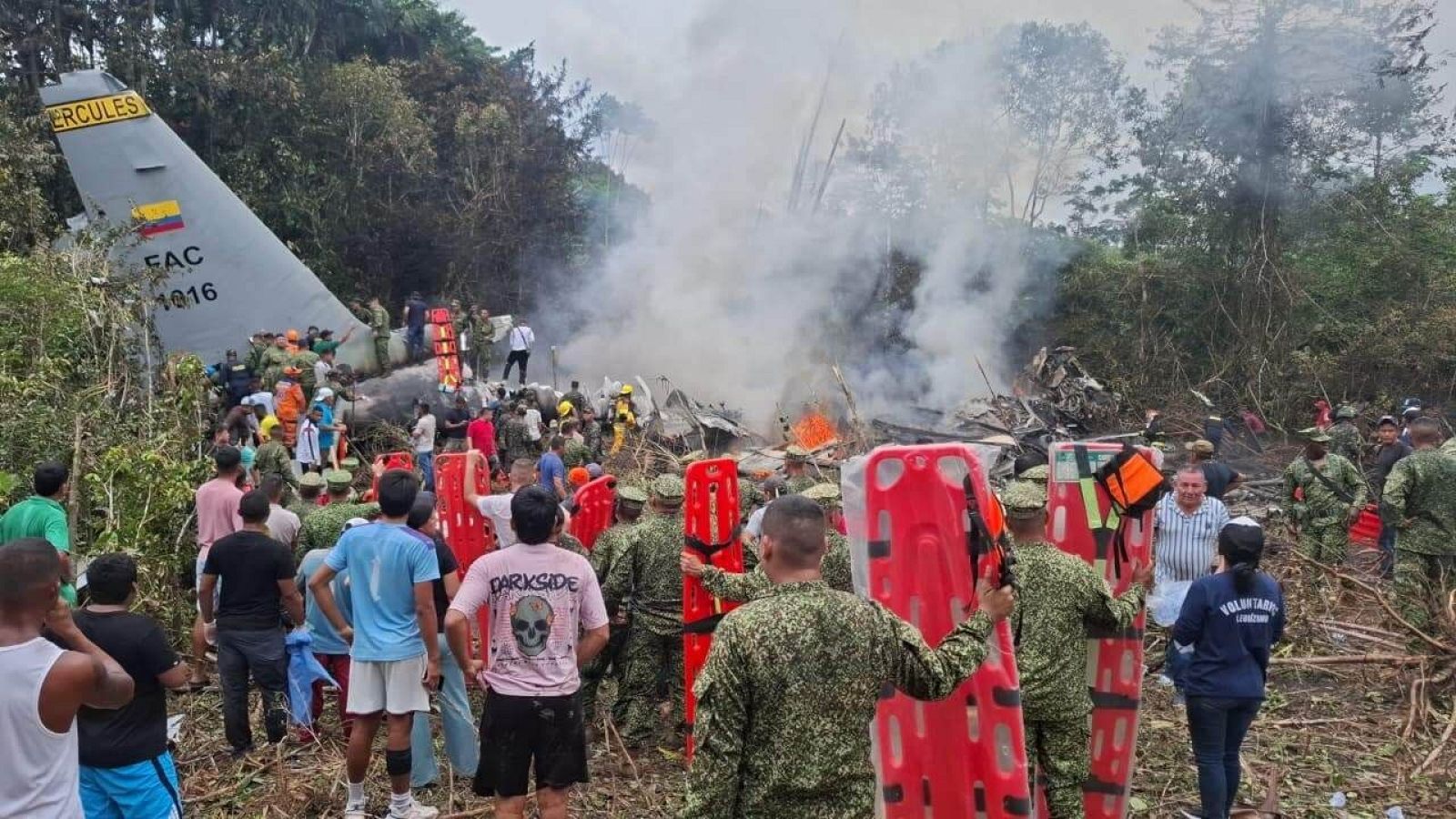 Accidente de avión militar en Colombia deja 34 muertos y más de 70 heridos en Putumayo