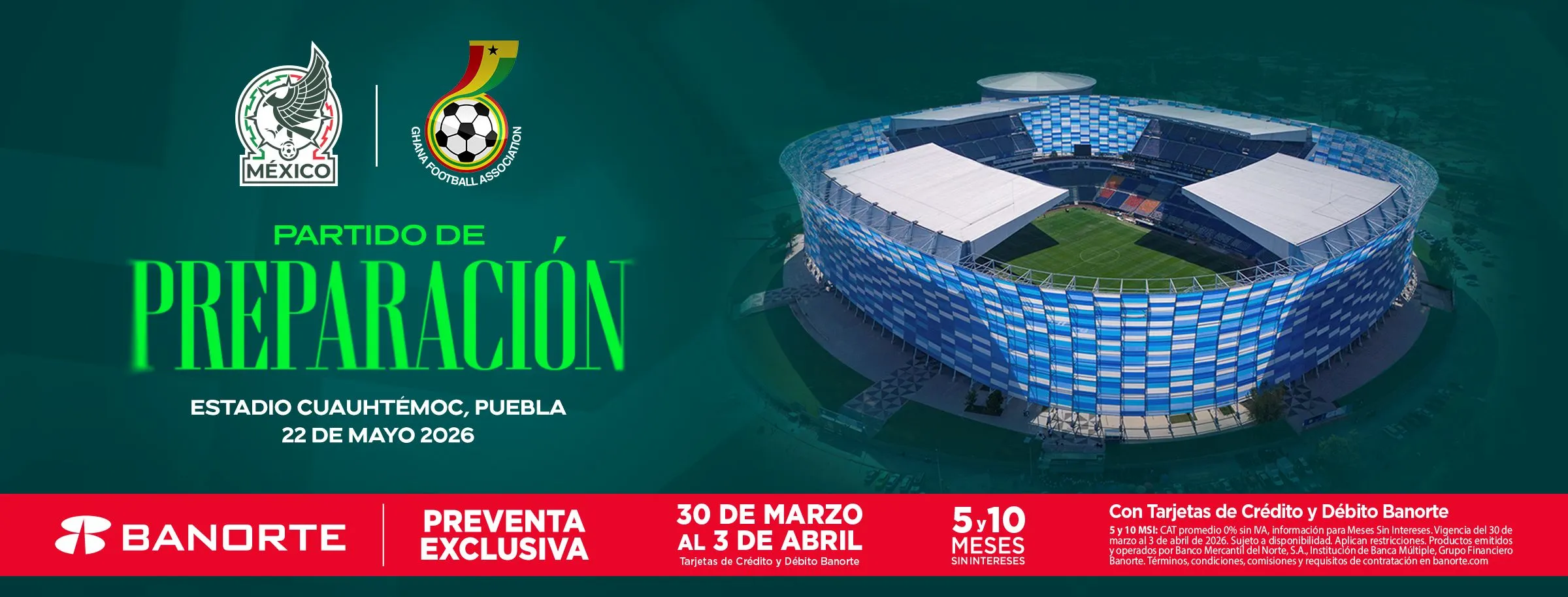 México vs Ghana en Puebla: fecha, boletos y precios para el partido rumbo al Mundial 2026