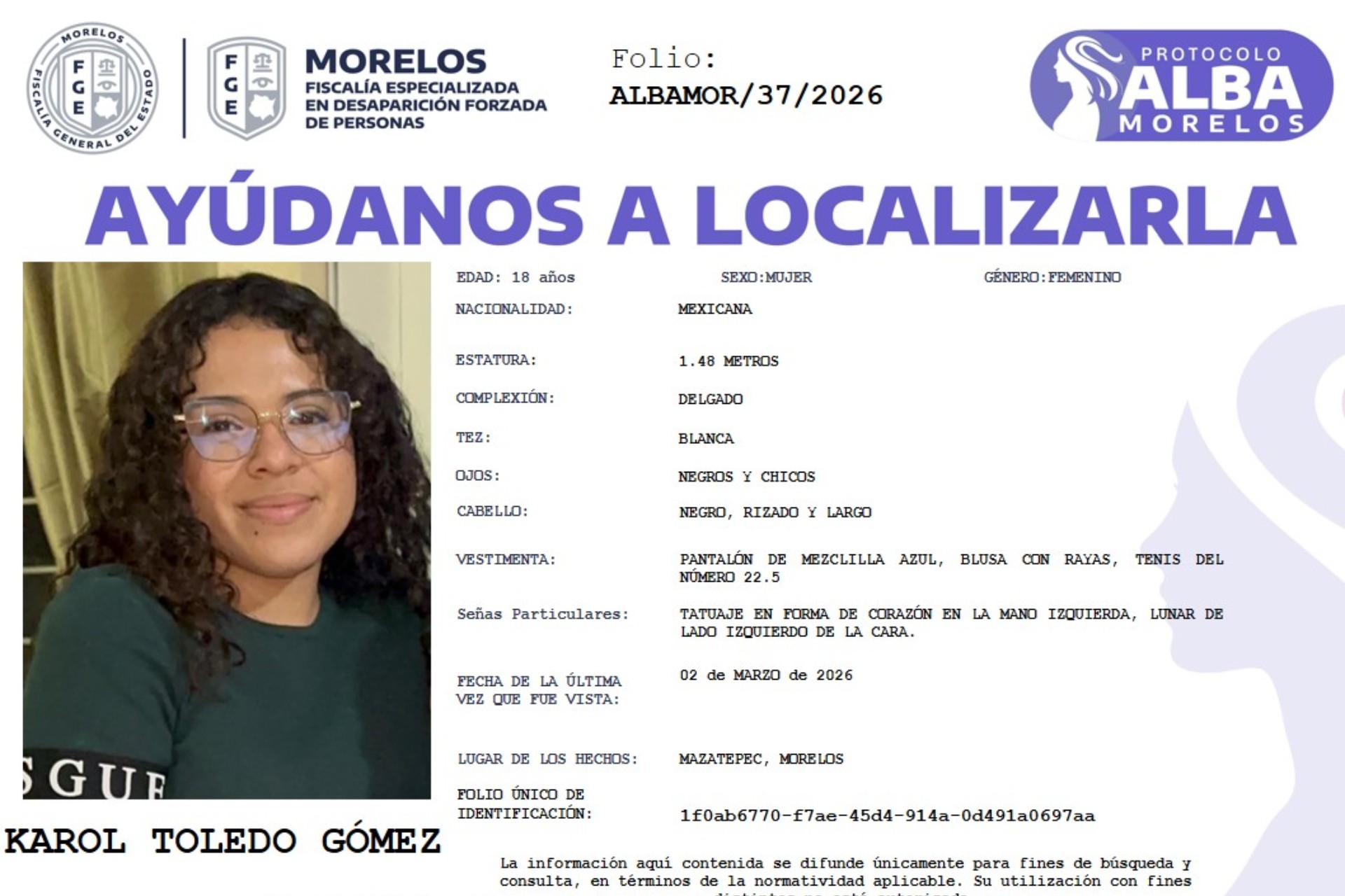 Alarma en Morelos por desaparición de estudiante de la UAEM tras feminicidio reciente