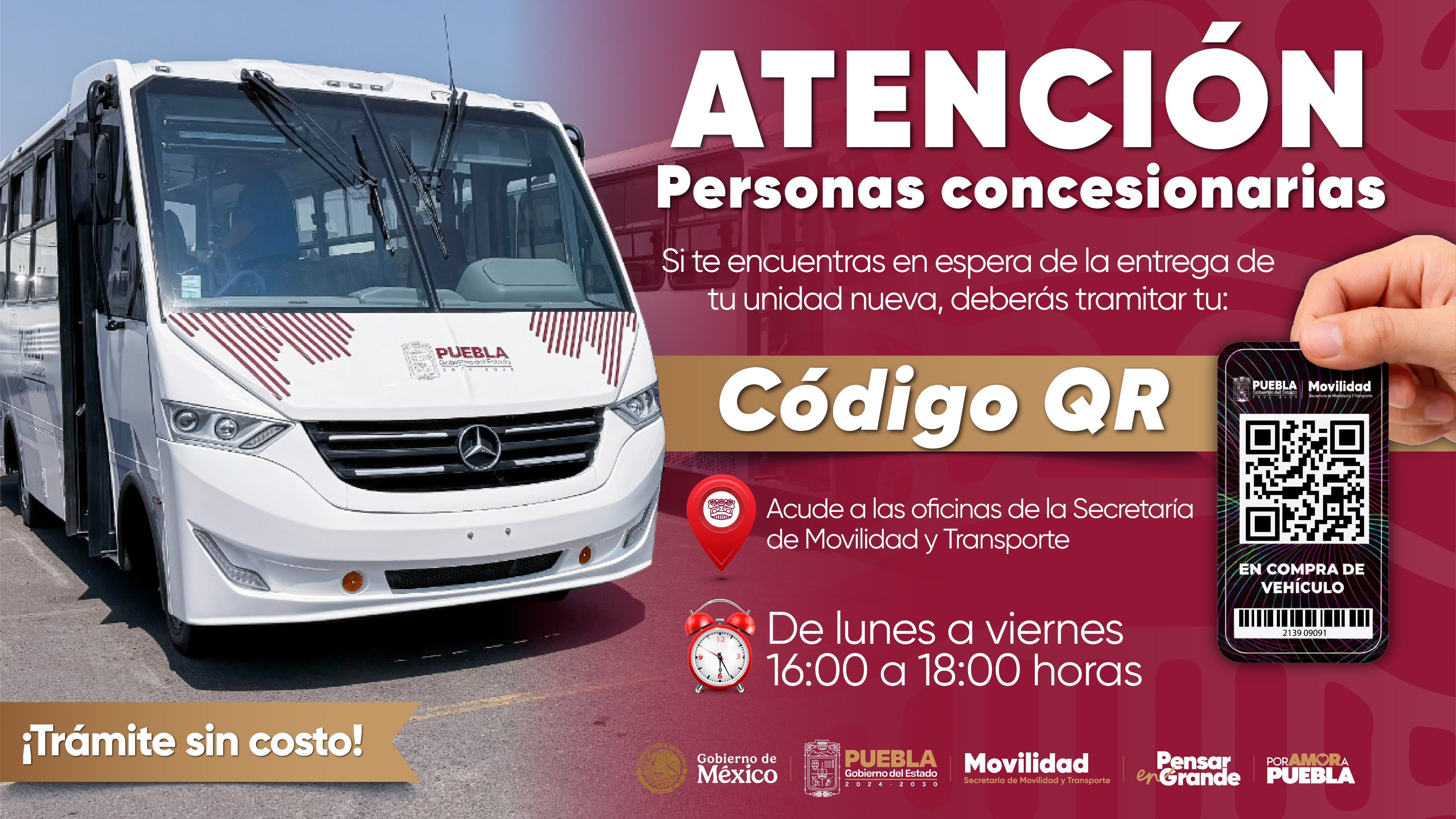 Más de 3 mil unidades nuevas circulan en Puebla por programa de modernización del transporte
