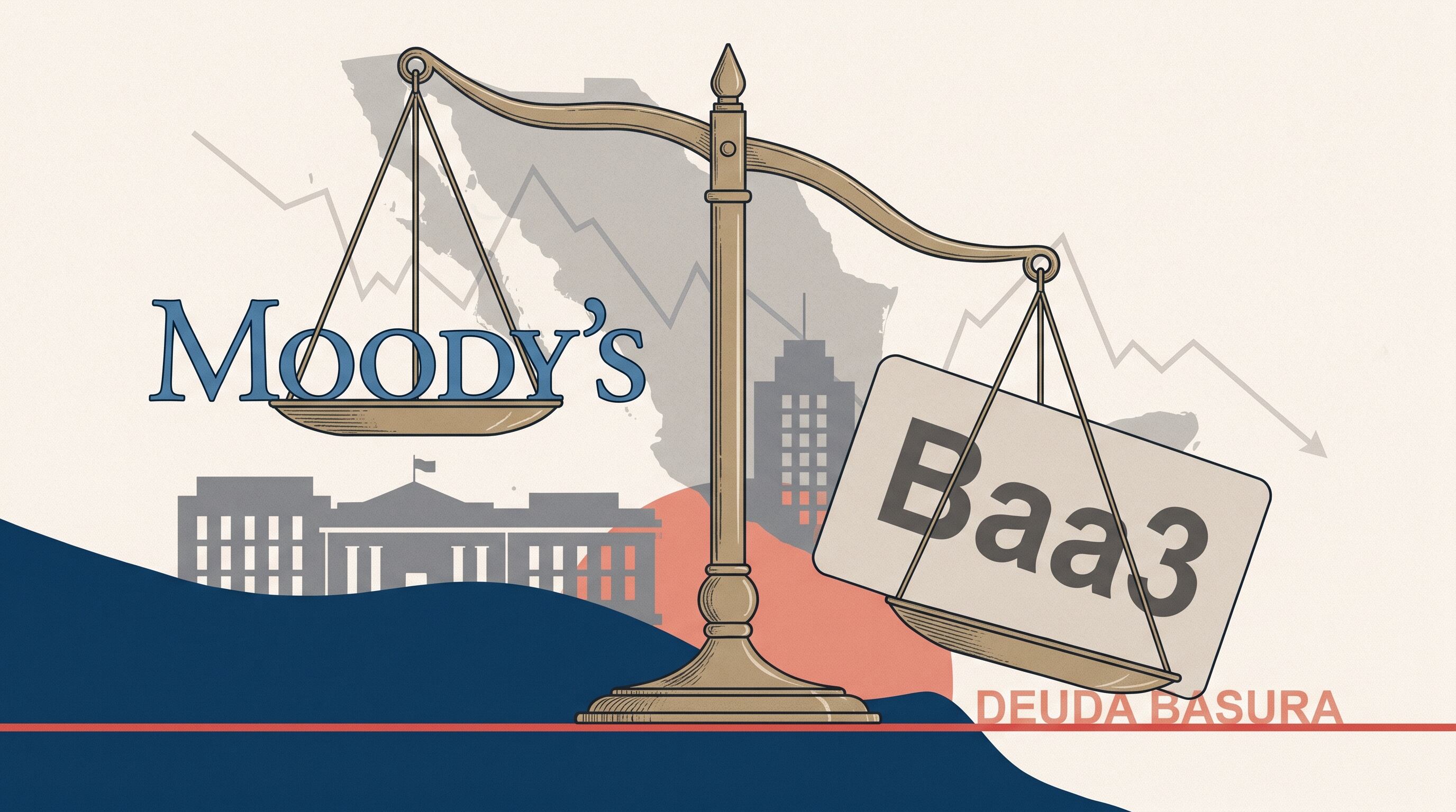 Moody’s baja calificación de México, pero mantiene grado de inversión y perspectiva estable