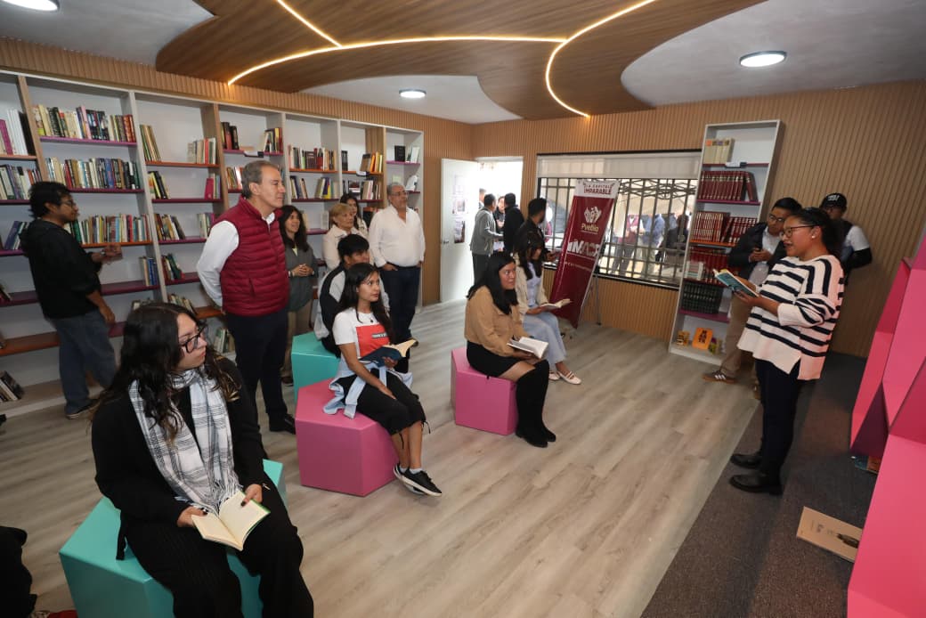 Pepe Chedraui supervisa nueva biblioteca Elena Poniatowska en San Ramón y fortalece espacios culturales en Puebla