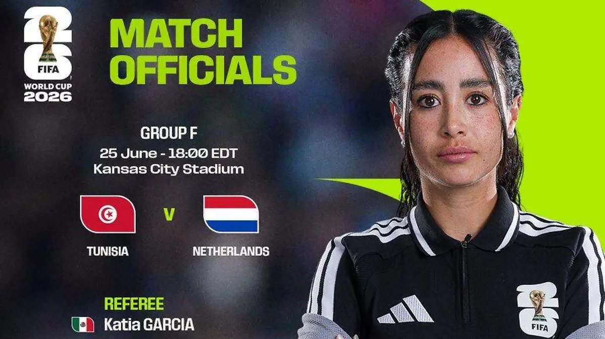 Katia Itzel García hará historia como la primera árbitra central mexicana en dirigir un partido de un Mundial varonil